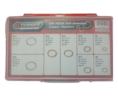 Assorted Soft Annealled Copper Washers - Din 7603a  (Small Sizes)