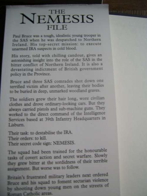 THE NEMESIS FILE: THE TRUE STORY OF AN SAS EXECUTION SQUAD BY PAUL BRUCE