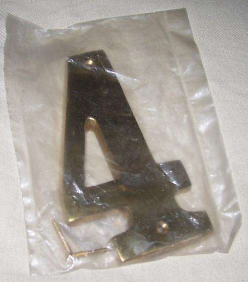 Number 4 - Solid brass