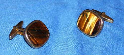Square Tiger Eye Cufflinks