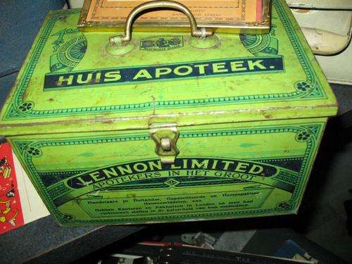 antique medicine tin