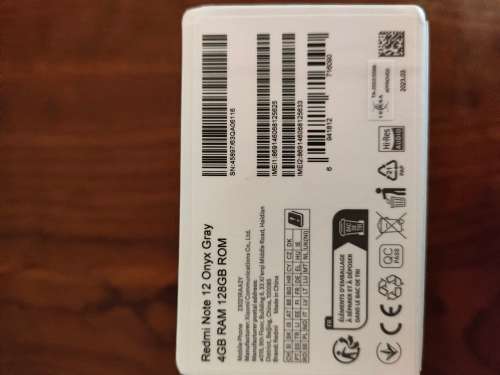 Xiaomi Redmi Note 12 - 4GB Ram, 128GB ROM - Opened Box, brand new