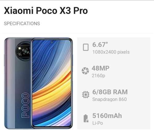 Poco X3 Pro 128GB 6GB RAM