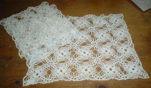 crochet placemats, set of 3