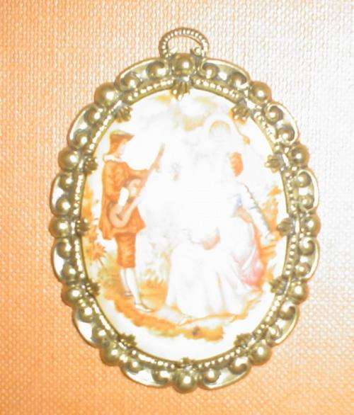 pendant with golden frame