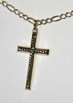 9ct gold Cross, finely detailed. Ready for you