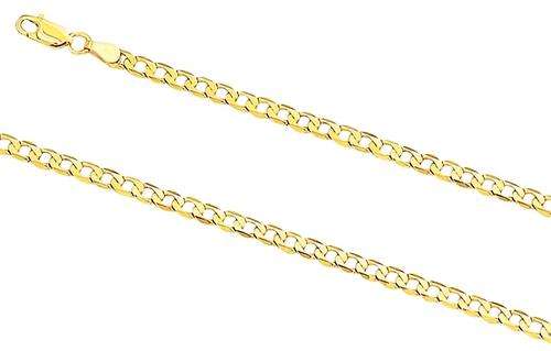 9k / 9ct gold oval curb BRACELET: 4mm wide, 19cm