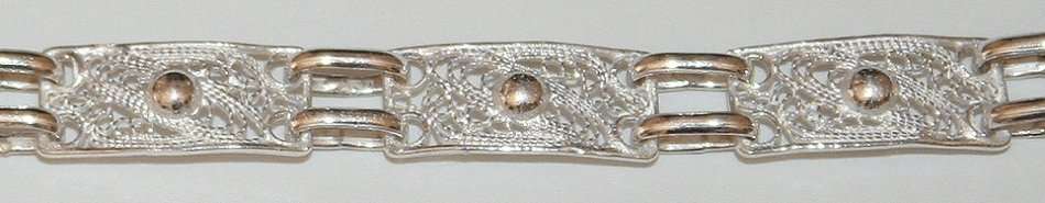 Filigree BRACELET: sterling silver, 6.5mm wide, 19cm. Ready for you. Last one!