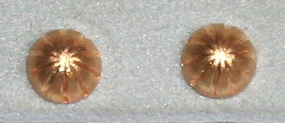 19.2k / 19.2ct Portuguese rose gold 8mm ball stud EARRINGS. Ready for you. Last pair!