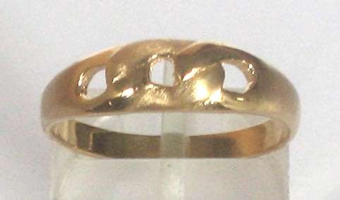 19.2k / 19.2ct Portuguese rose gold link RING, 6mm wide. Ready for you. Last one!