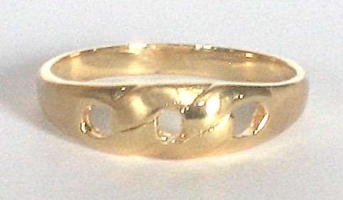 19.2k / 19.2ct Portuguese rose gold link RING, 6mm wide. Ready for you. Last one!