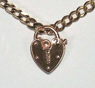 9k / 9ct gold heart working padlock CHARM / CLASP. Ready for you. Last one!
