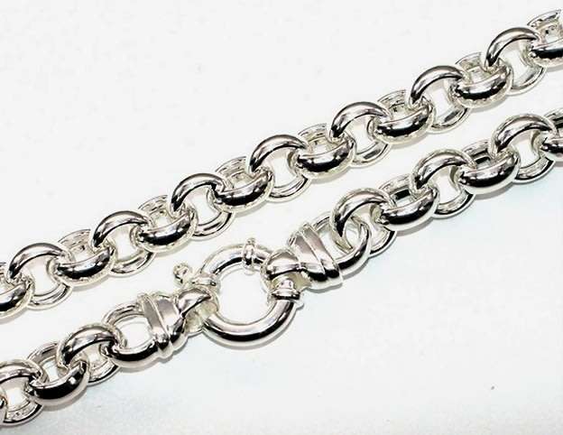 Rolo / belcher Signoretti CHAIN: 11mm wide, 45cm, sterling silver