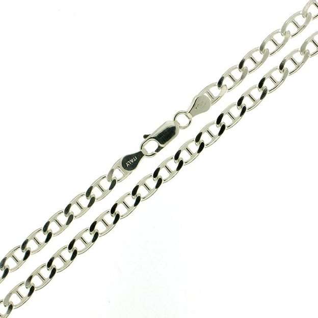 Marina link CHAIN: 4.6mm wide, 55cm, sterling silver
