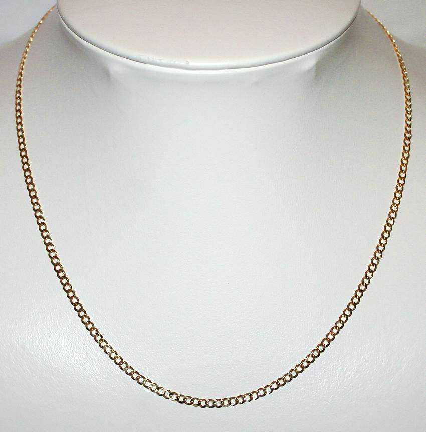 9k / 9ct gold Curb CHAIN: 3.1mm wide, 50cm