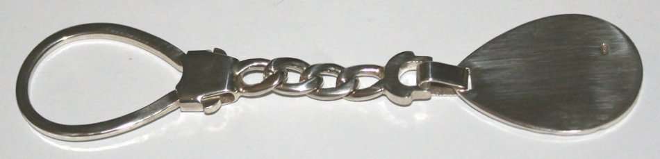 Large pear shaped Key Ring: sterling silver. Ready for you. Last one!