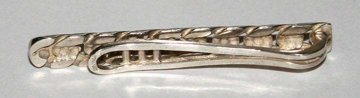 Tie Clip: links, sterling silver. Ready for you. Last one!