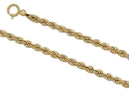 9k / 9ct gold Rope BRACELET: 2.6mm wide, 19cm
