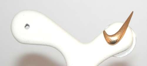 Single 19.2k / 19.2ct Portuguese rose gold Nike swoosh stud EARRING. Ready for you. Last one!