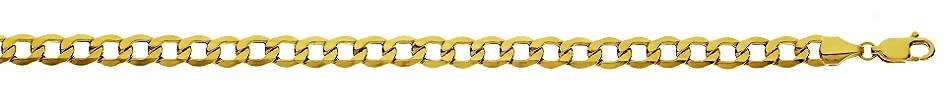 9k / 9ct gold hollow Curb CHAIN: 5.1mm wide, 55cm