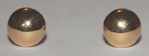 19.2k / 19.2ct Portuguese rose gold 8.8mm half ball stud EARRINGS. Ready for you. Limited!