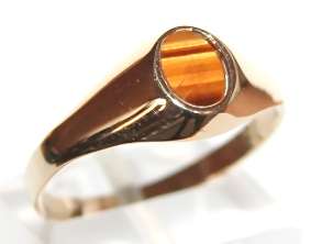 REDUCED TO CLEAR - 9ct gold & Tiger's Eye Signet Ring
