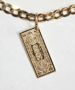 9k / 9ct gold $ DOLLAR note charm / pendant = STUNNING detail! Ready for you