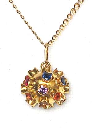 Pendant: Gem Ball / Ball of Happiness / Sputnik, 19.2k / 19ct gold. Ready for you. Last one!