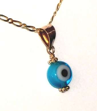14ct / 14k gold All Seeing Eye / Evil Eye Pendant / Charm. Ready for you. Limited!