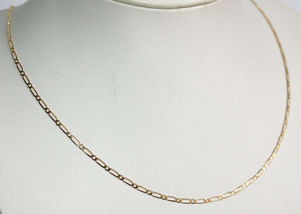 9ct gold CHAIN: 1+1 Figaro, 1.8mm, 60cm