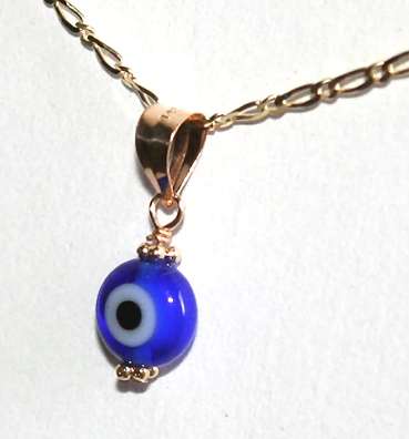 14k / 14ct gold All Seeing Eye / Evil Eye Pendant / Charm. Ready for you