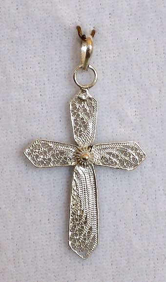 Filigree Cross : sterling silver
