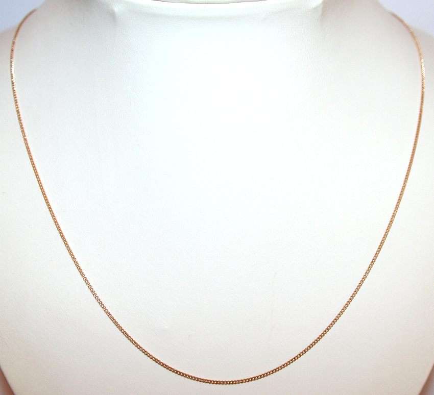 19.2k / 19.2ct Portuguese rose gold curb CHAIN: 1.4mm wide, 60cm. Ready for you. Last one!