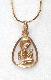 Angel Pendant: 19.2ct rose gold = "Ouro Portugues"