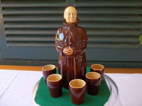 Frair (monk) decanter and 5 cups by Beswick England
