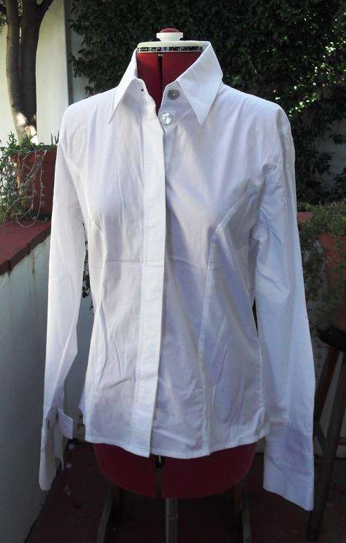 White tailored 'Pringle of Scotland' blouse, size 12, great condition