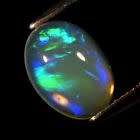 *** 2.11ct Oval Cab Natural Play-of-Color Crystal Welo Opal***