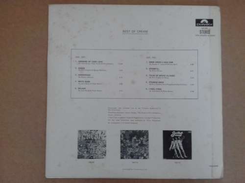 Cream - Best of Cream   ( 1969 SA released LP )