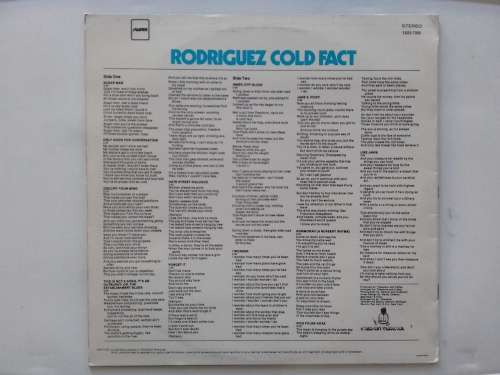 Rodriquez - Cold Fact  ( 1974 SA released LP )