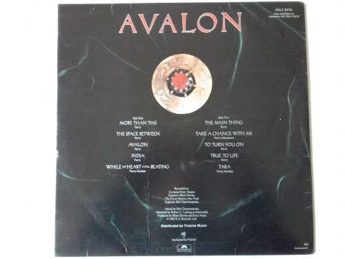 Roxy Music - Avalon  ( 1982 SA released LP )