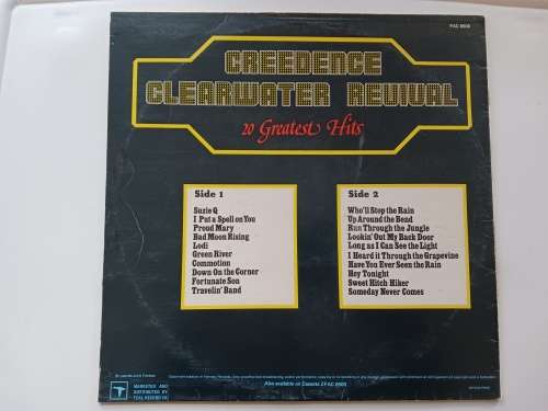 Creedence Clearwater Revival - 20 Greatest Hits  ( 1980 SA released LP )