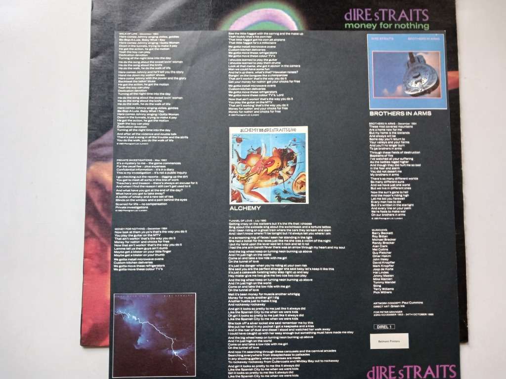 Dire Straits  -  Money for Nothing  ( Rare 1988 Zimbabwe released LP )