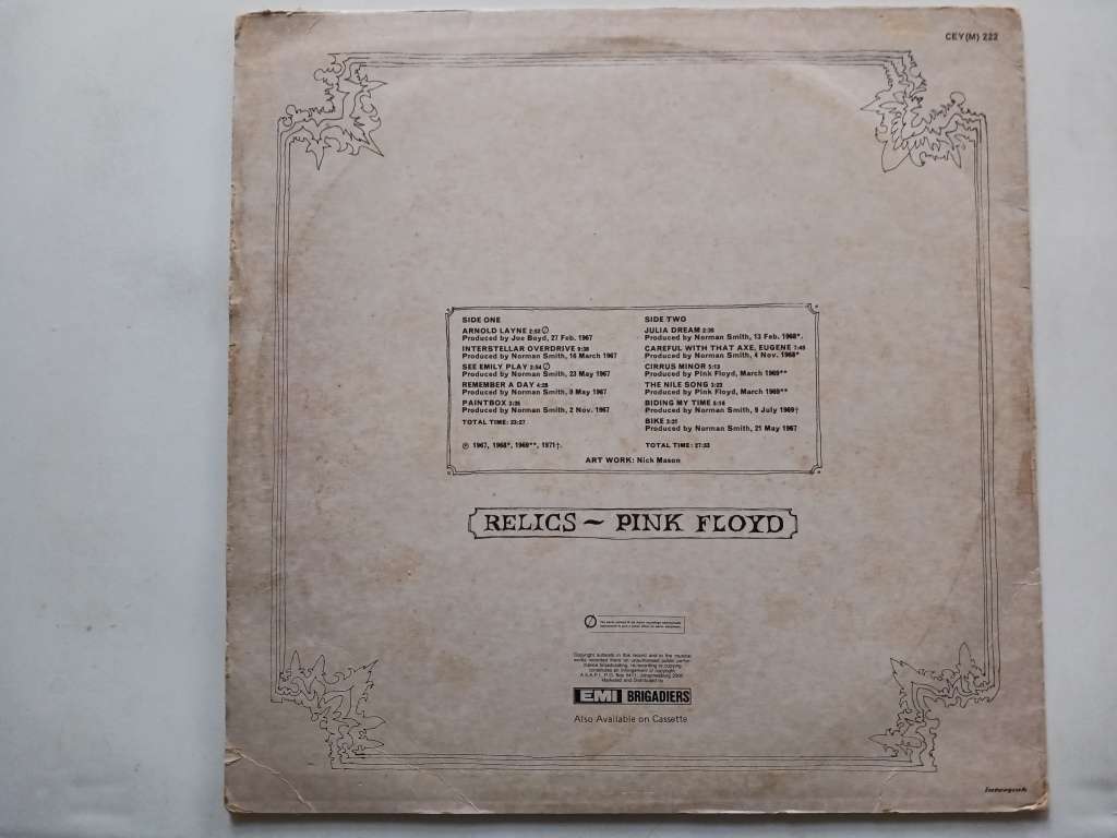 Pink Floyd - Relics  ( Scarce 1981 SA released LP )
