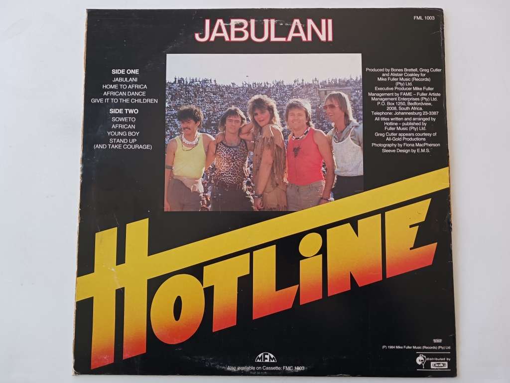 Hotline - Jabulani  ( 1984 SA released LP.)