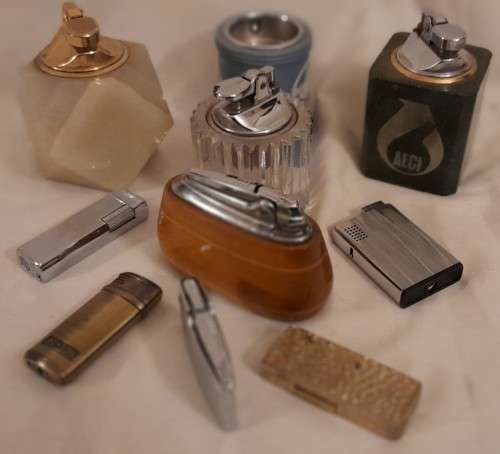 Job Lot Vintage Lighters and Desk Lighters