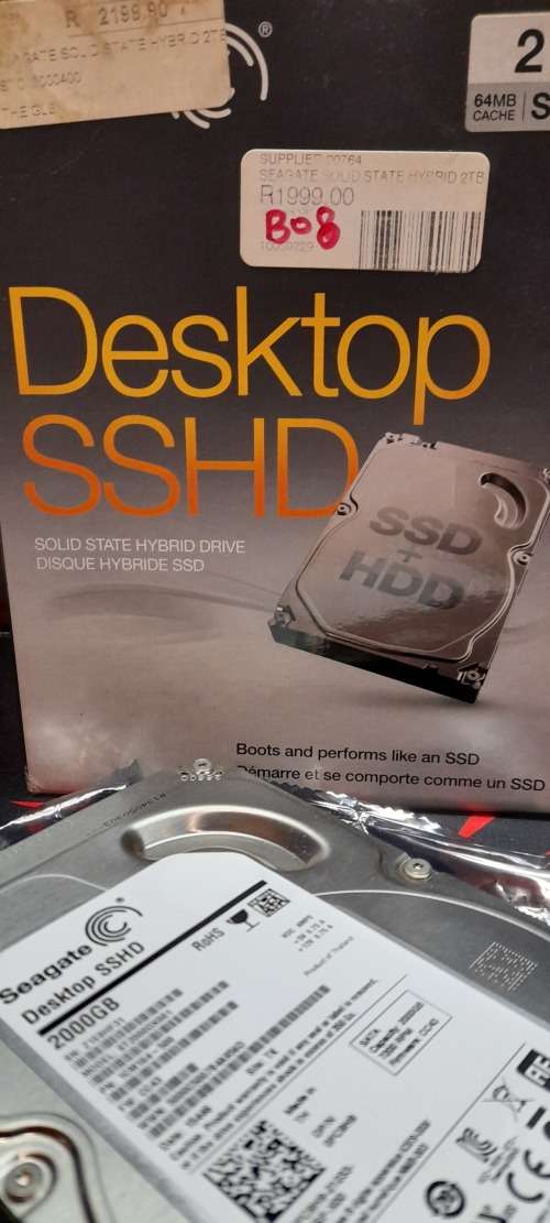 `Massive`  2TB Seagate SSHD ( SSD + Hardrive) 6Gbit/s SATA Drive for Faster Boot and Faster Access