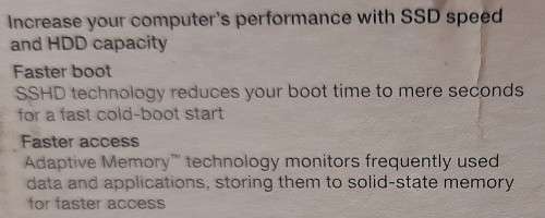 `Massive`  2TB Seagate SSHD ( SSD + Hardrive) 6Gbit/s SATA Drive for Faster Boot and Faster Access
