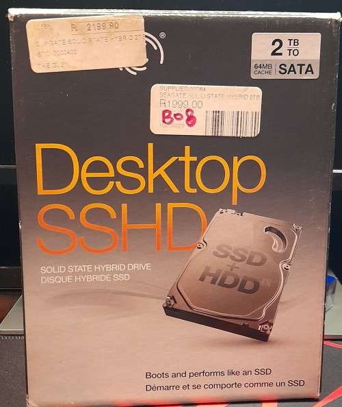 `Massive`  2TB Seagate SSHD ( SSD + Hardrive) 6Gbit/s SATA Drive for Faster Boot and Faster Access