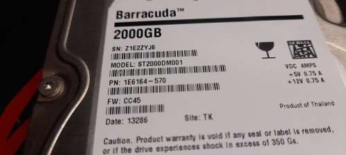 Seagate Barracuda ST2000DM001 Desktop SATA Hard Drive - Fast - 2TB - 7,200RPM - SATA 600 - 6.0Gbps