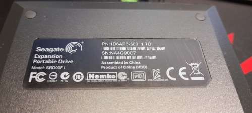 1TB 2.5inch Portable Seagate USB 3 Drive - ` Like New`